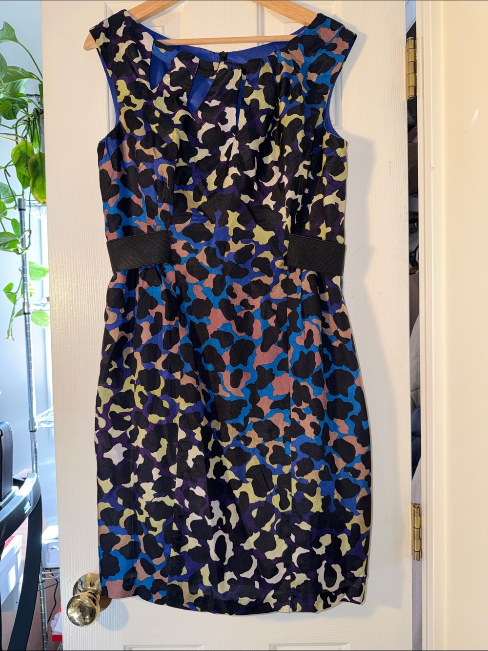 Nanette Lepore Sleeveless Multicolor Abstract SilkPrint Sheath Dress 10